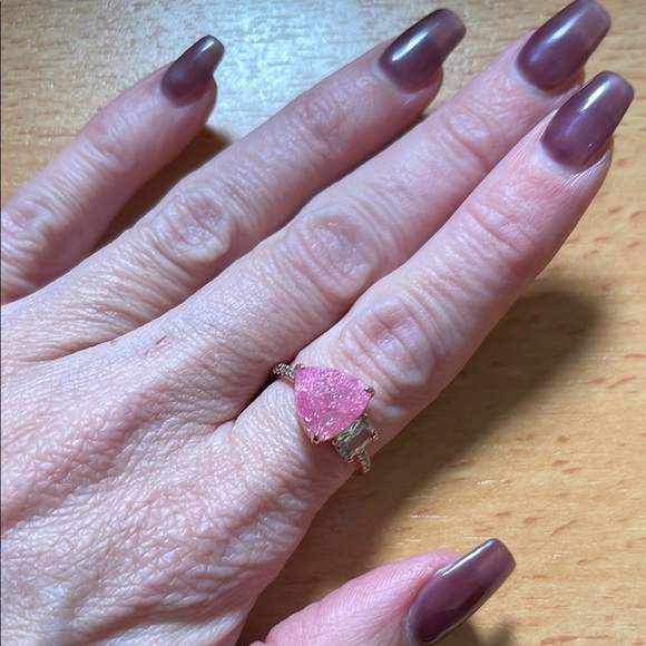 Bomb Party Jewelry - BP Pink Ice Crystal Ring - Size 6